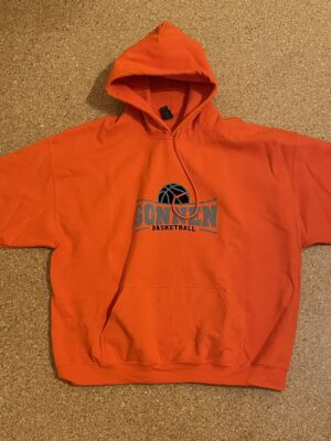 Oranger Kaputzensweater